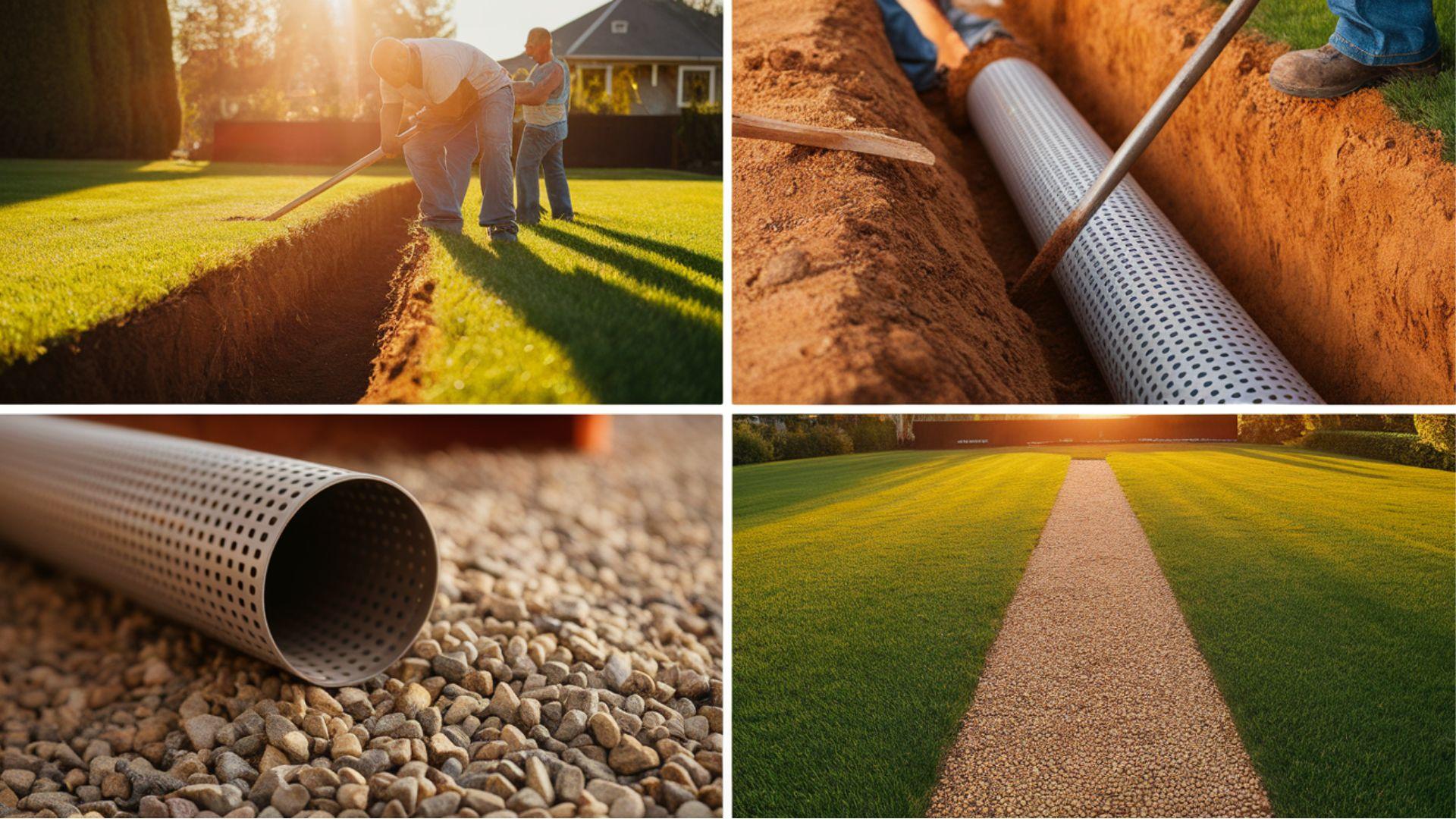 French_Drain_Installation_Process_Overview