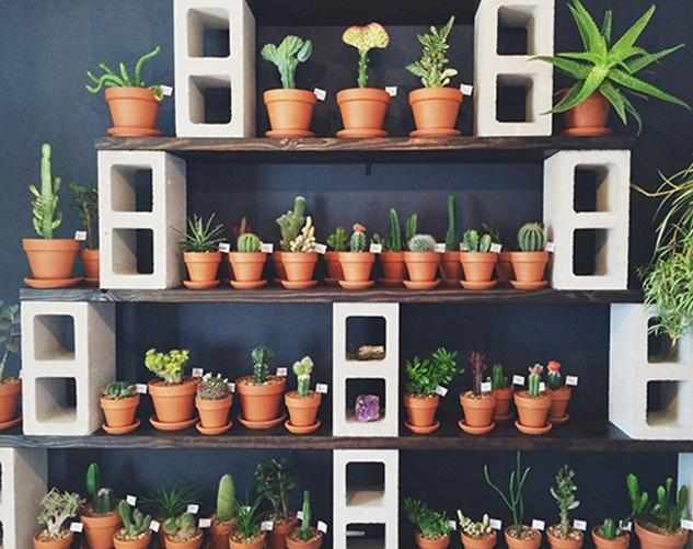 Cinder Block Potting Station