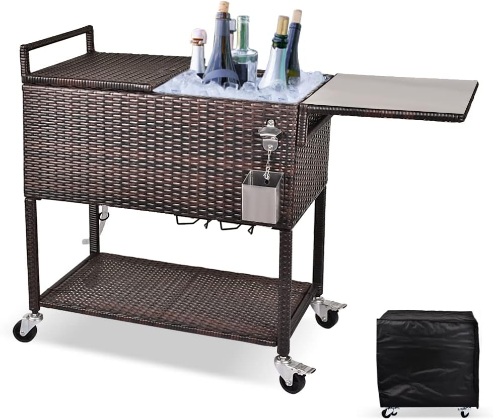 Cooler Cart for a Portable Bar