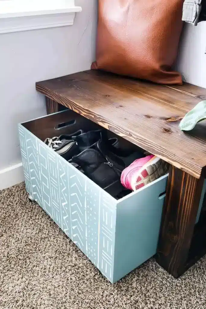 DIY Rolling Boot Storage Bins