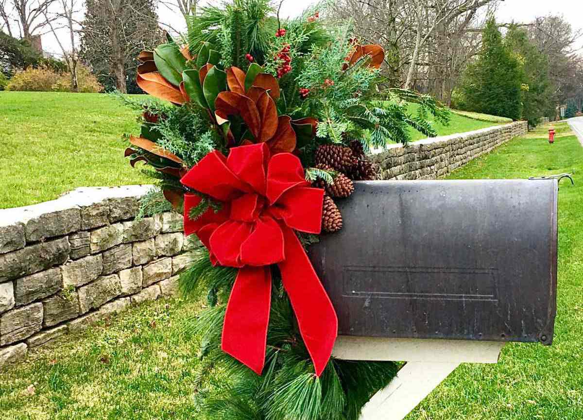 Greenery-Adorned Mailbox