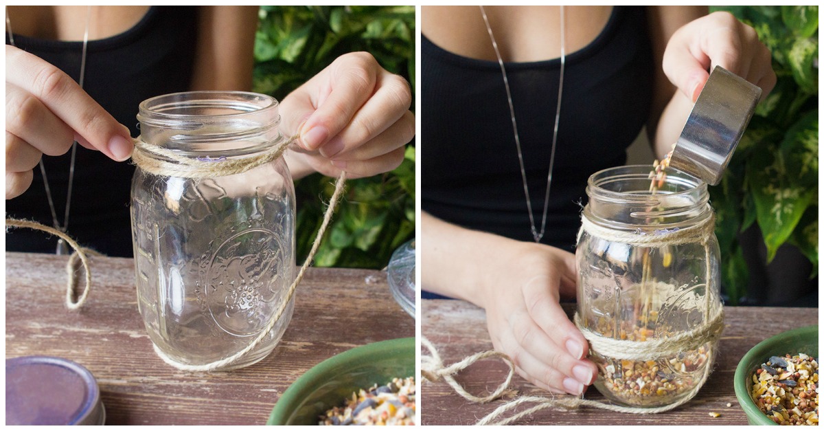 Mason Jar Lid Feeder