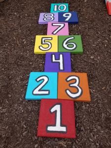 Rainbow Paver Hopscotch