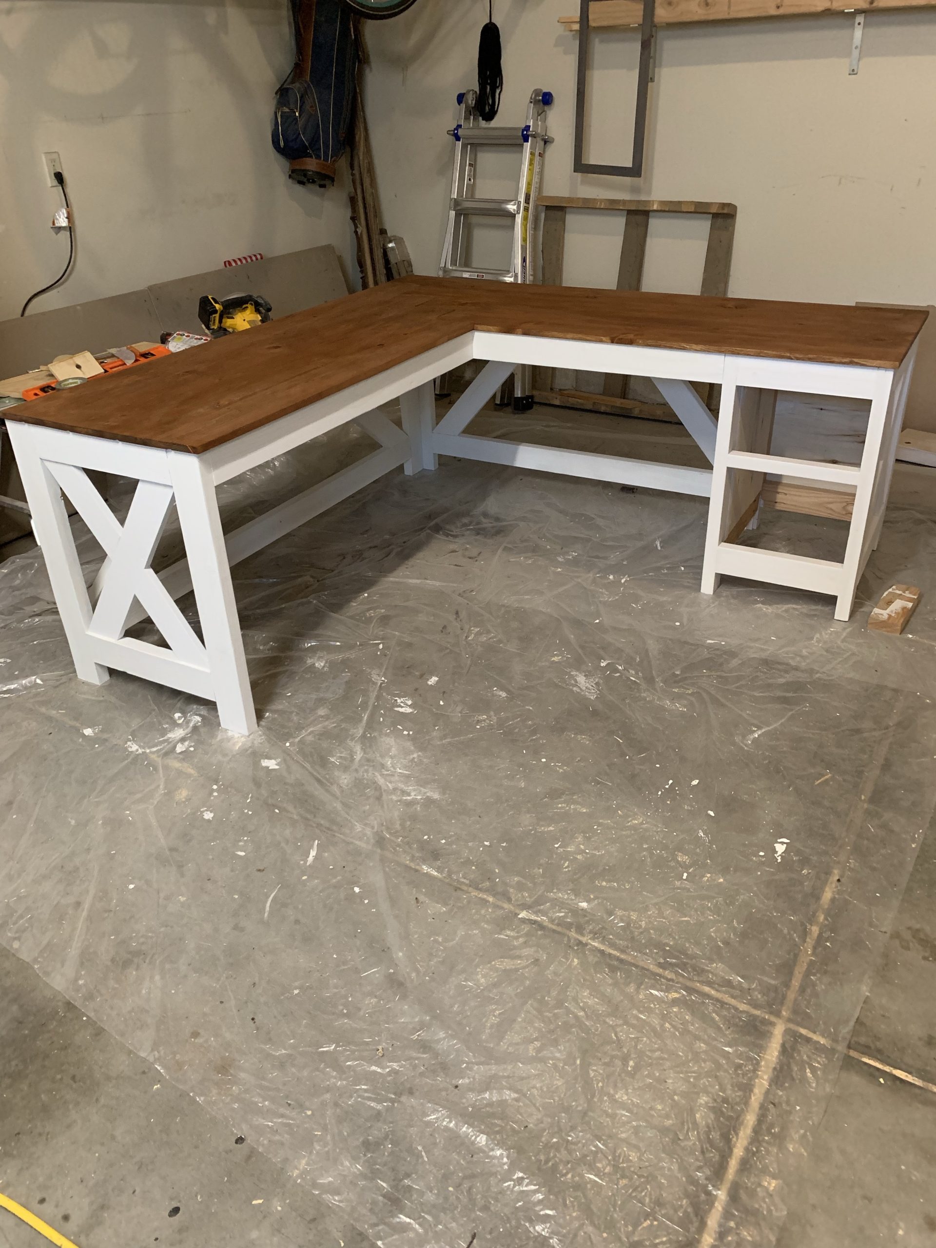 Two-Toned Rustic L Desk