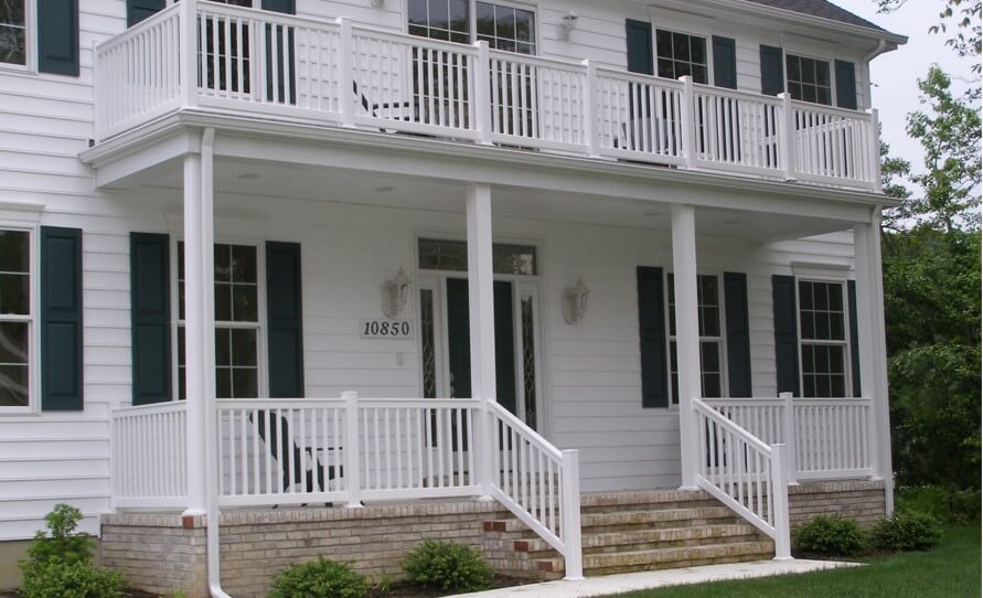 White Vinyl Porch Column