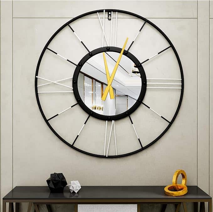 DAYDAYART Modern Real Mirror Wall Clock