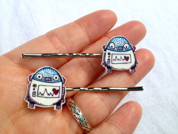 Shrinky Dink Bobby Pins