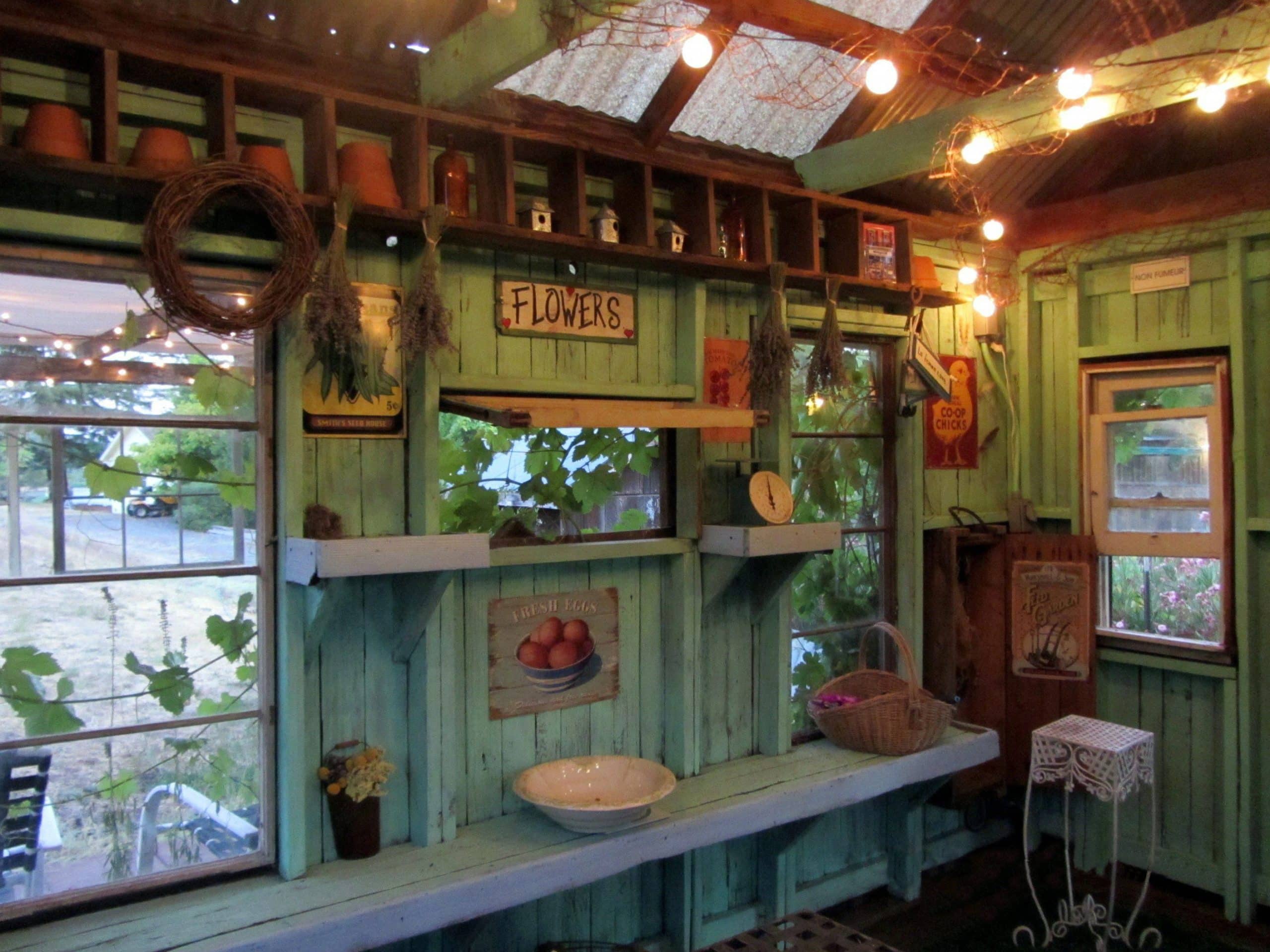 A She Shed with Porch for a Gardener