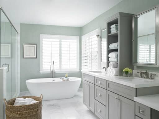 What Wall Color Goes With Gray Bathroom Cabinets?