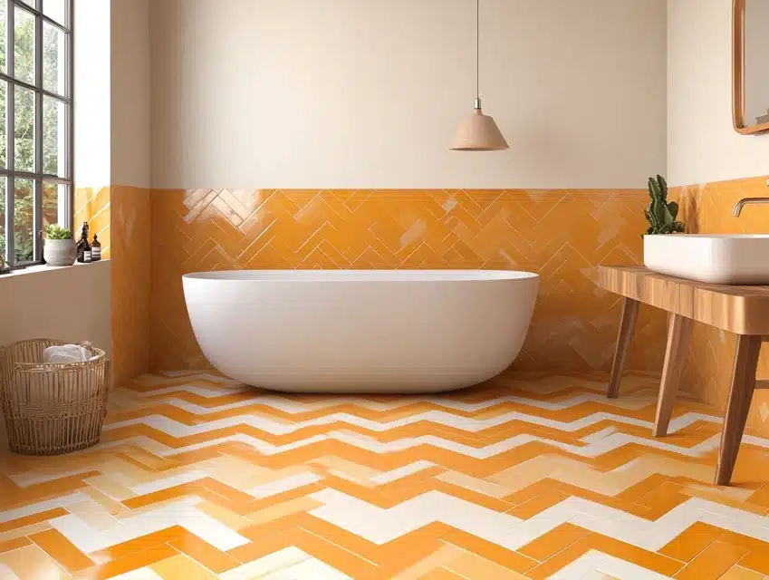 Bold Chevron Floor Tiles.