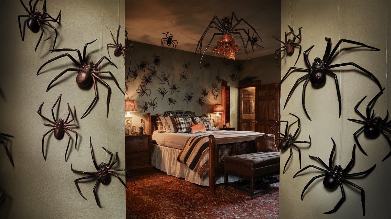 Faux Spider Decorations