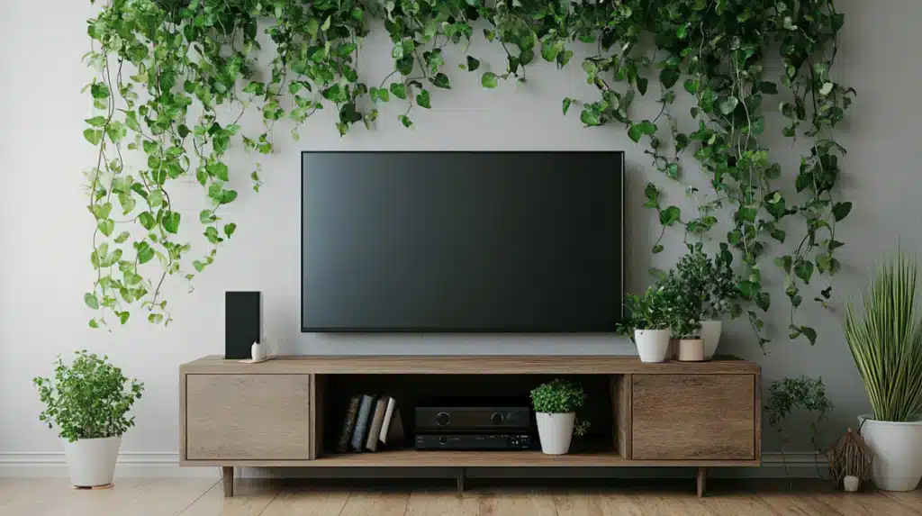 Greenery to TV Stand