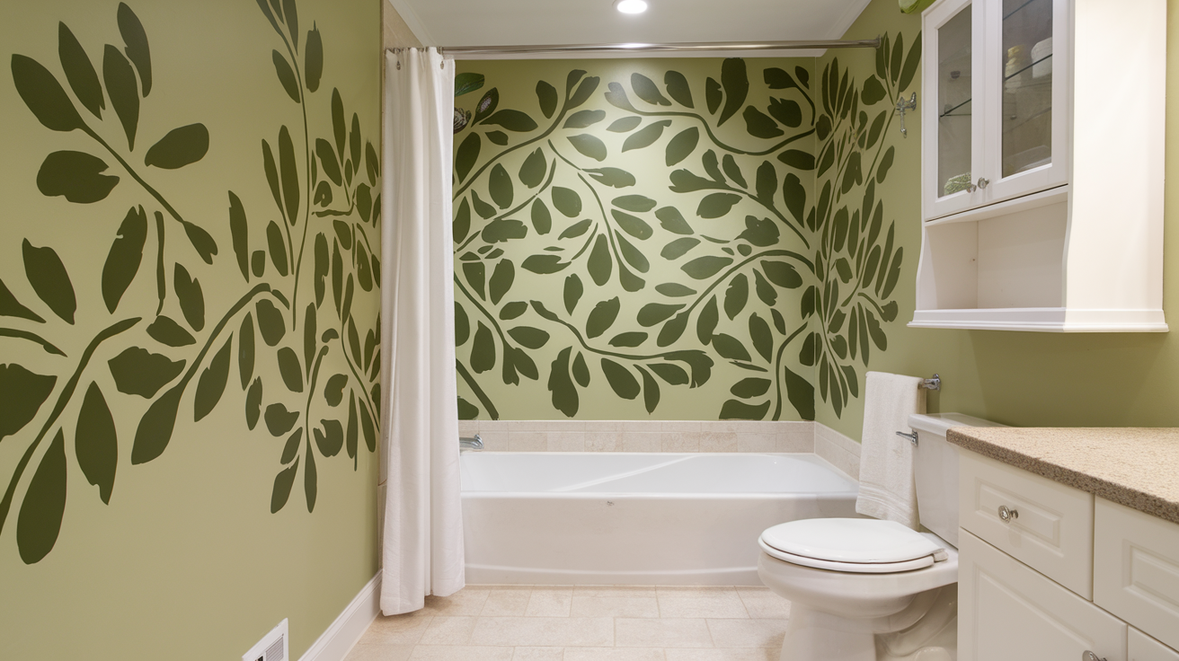 Leafy Green Wall Stencils