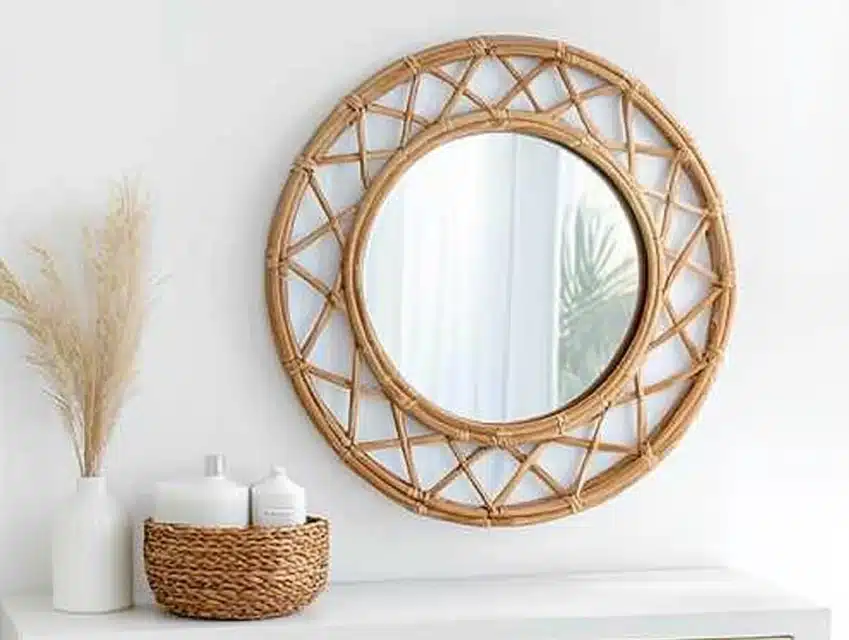 Rattan Wall Mirror.