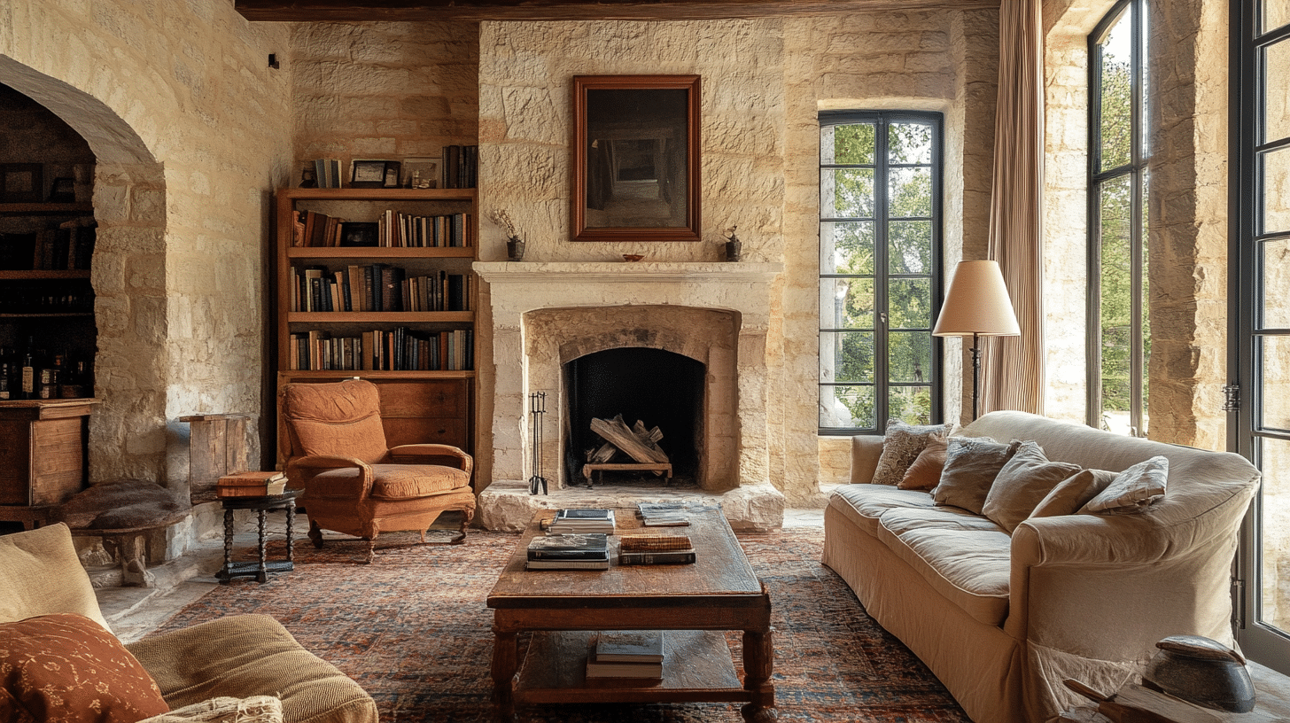 Stone Fireplace