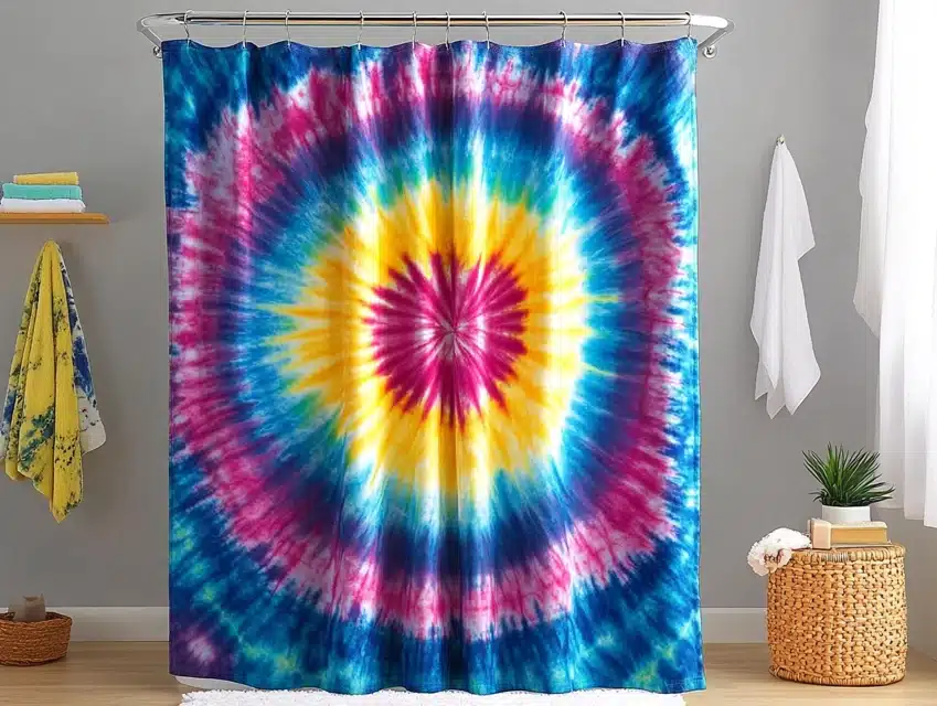 Tie-Dye Shower Curtain.