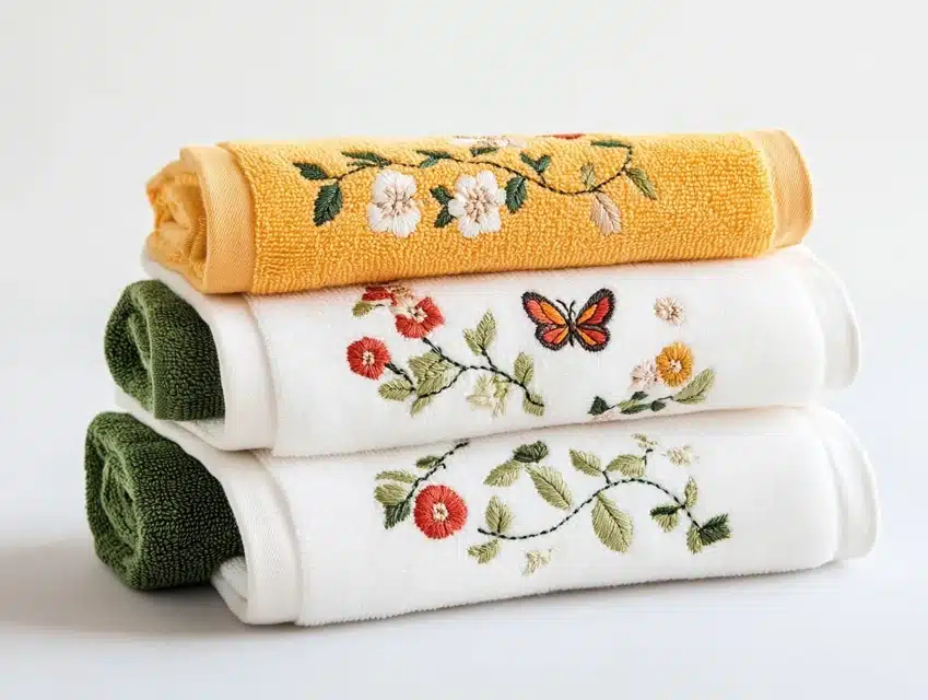 Vintage Embroidered Hand Towels