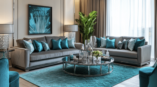 teal lounge ideas