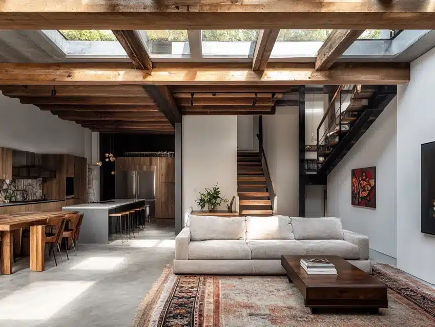 Bare Ceiling with Skylights