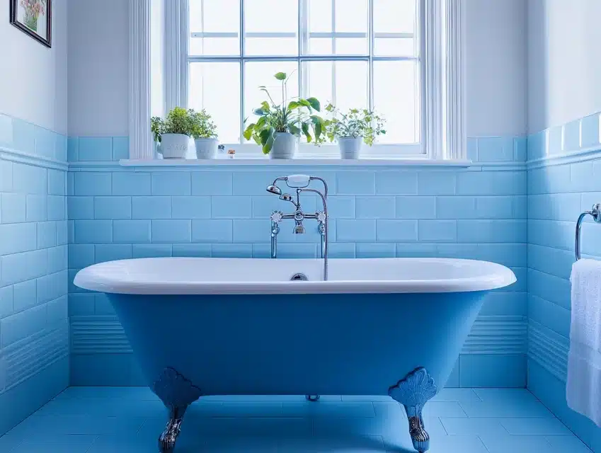 Blue Wainscoting Creation