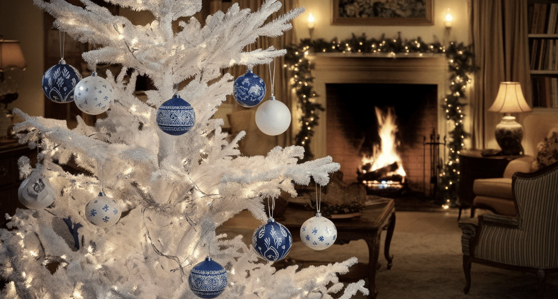 Blue and White Vintage Baubles