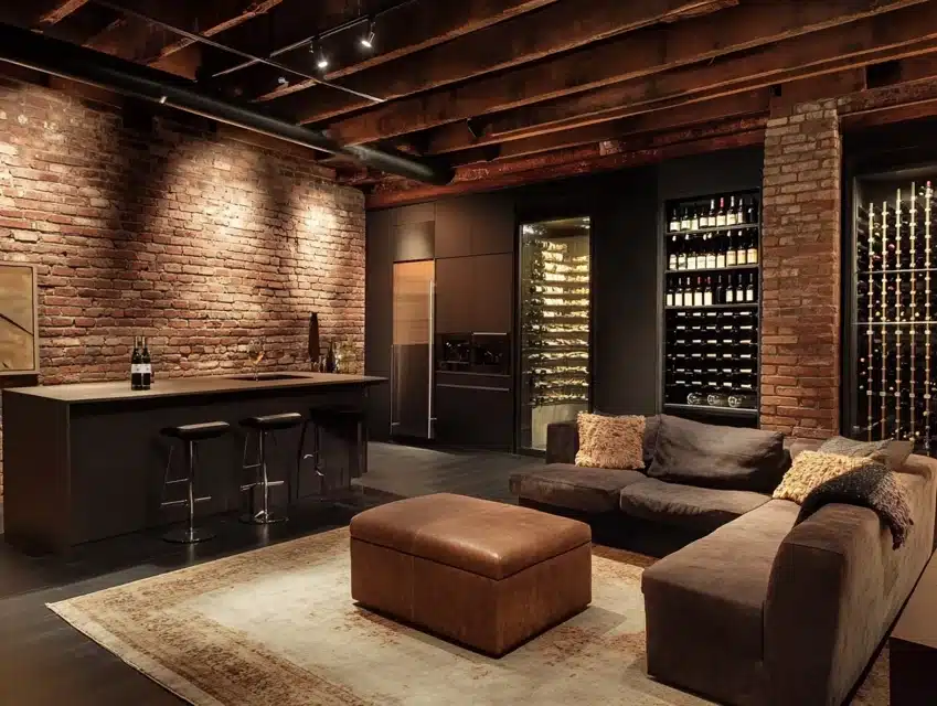 Ceiling with Exposed Brickwork