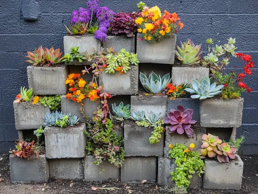 Cinder Block Planters