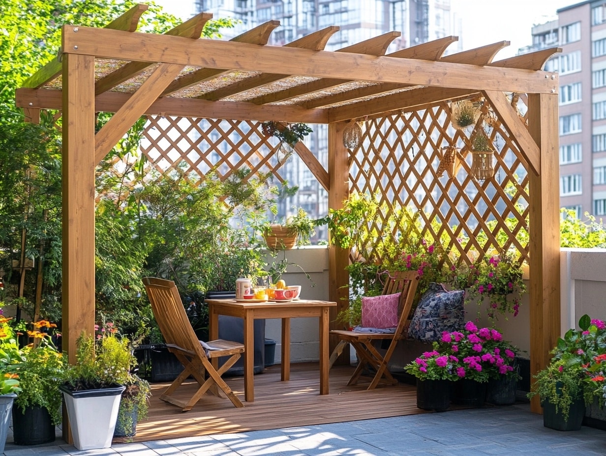 Compact Pergola for Patios or Balconies