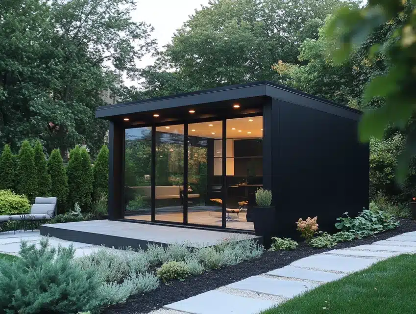 Contemporary Black Studio Shed