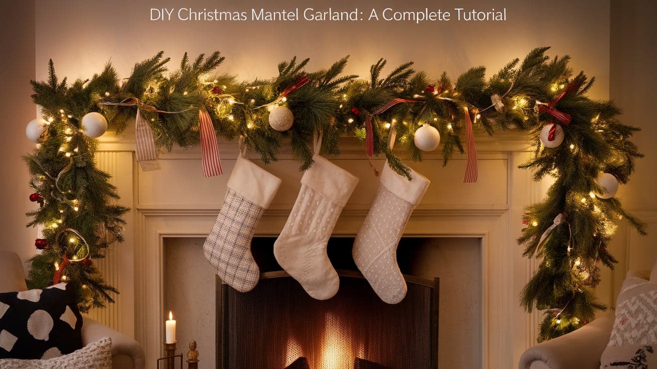 DIY Christmas Mantel Garland