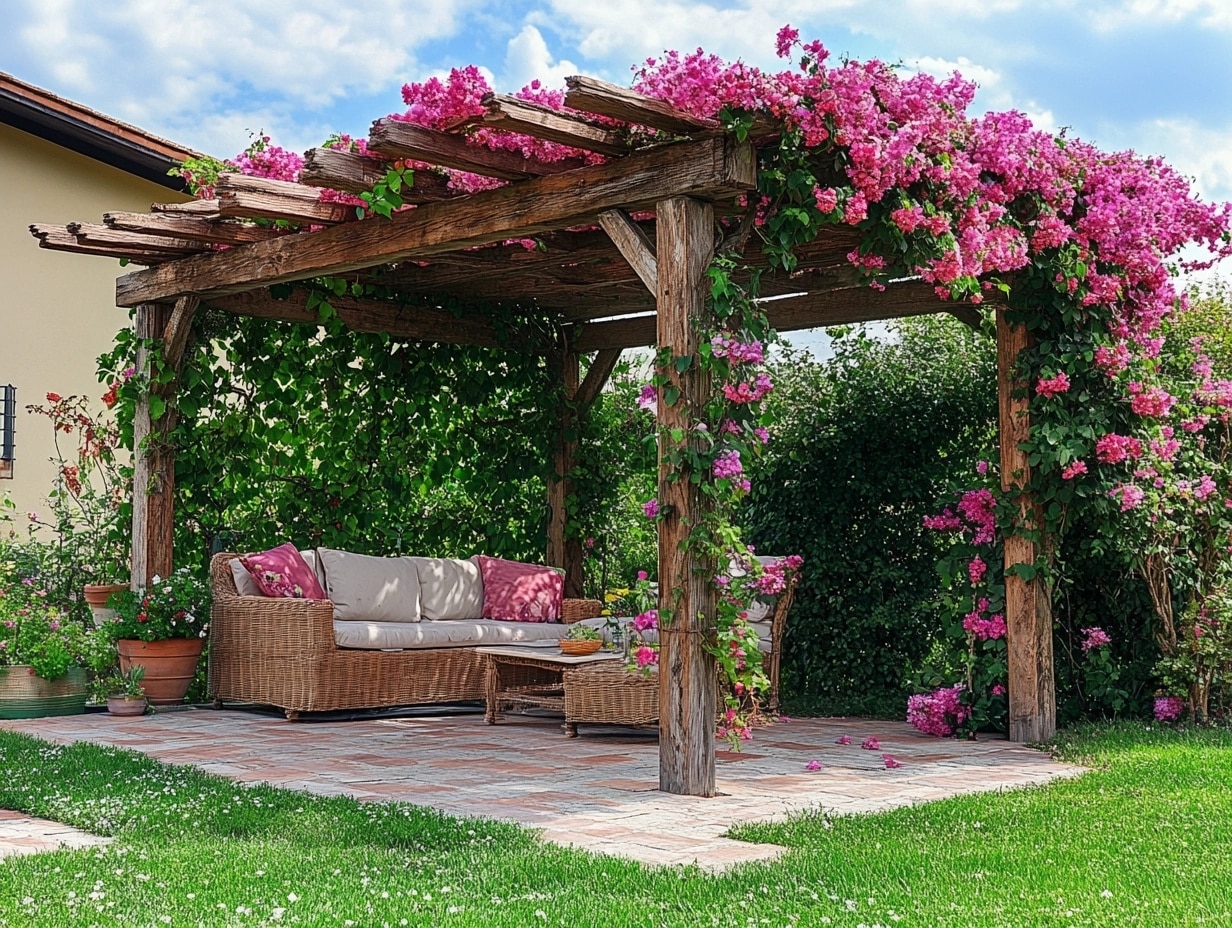 DIY Living Pergola with Climbing Plants