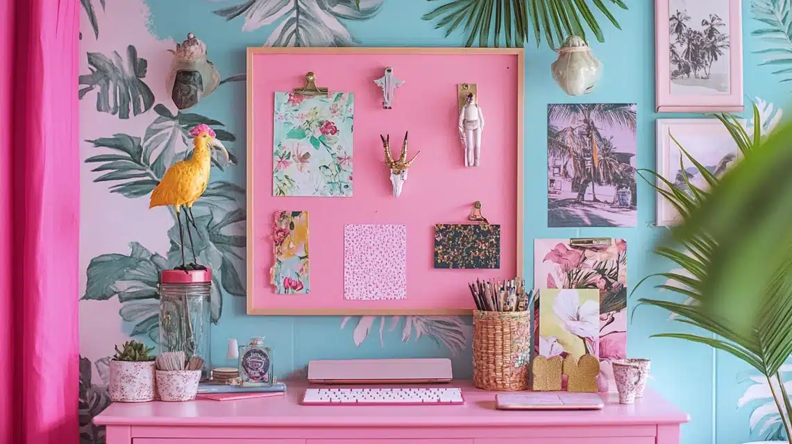 DIY Pink Bulletin Board