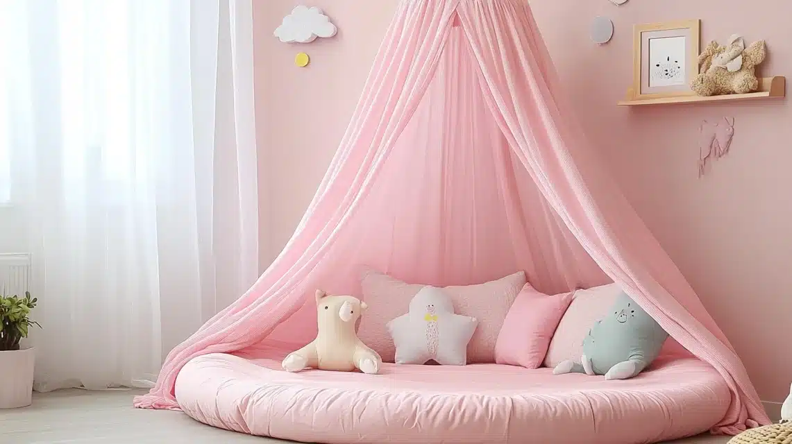 DIY Pink Reading Canopy