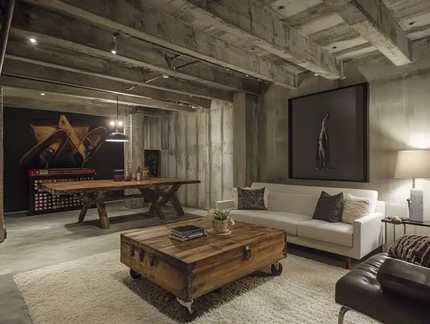 Exposed Concrete Ceiling