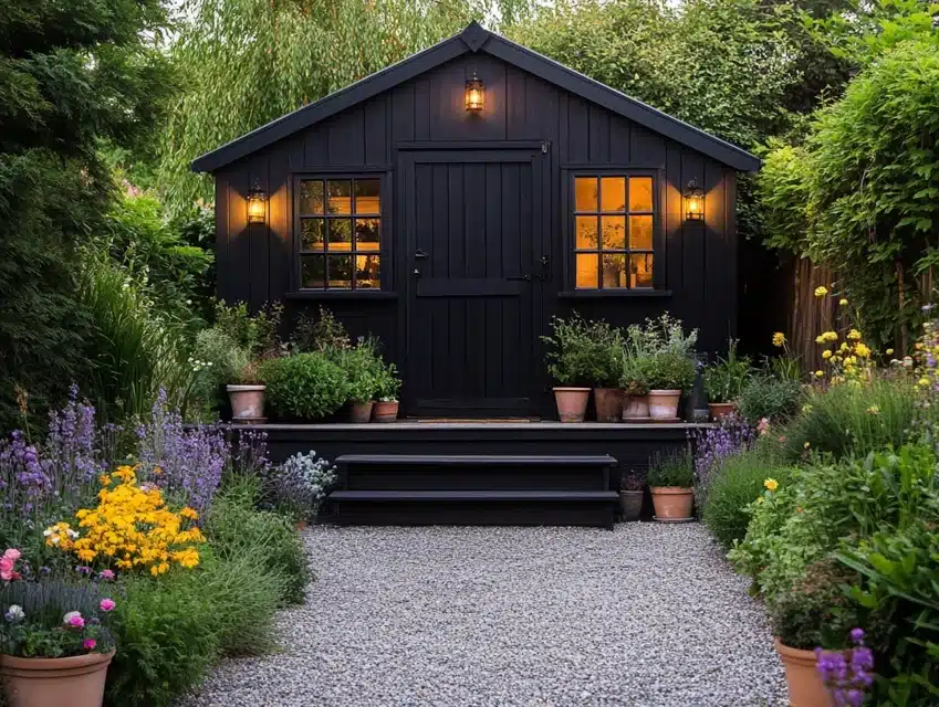 Farmhouse Black Shed