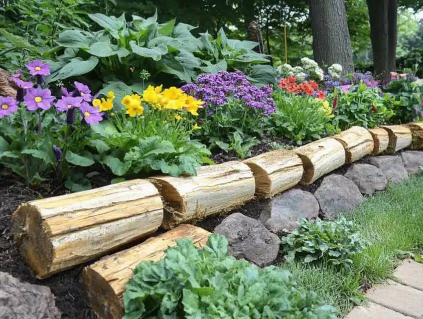 Flower Bed Logs