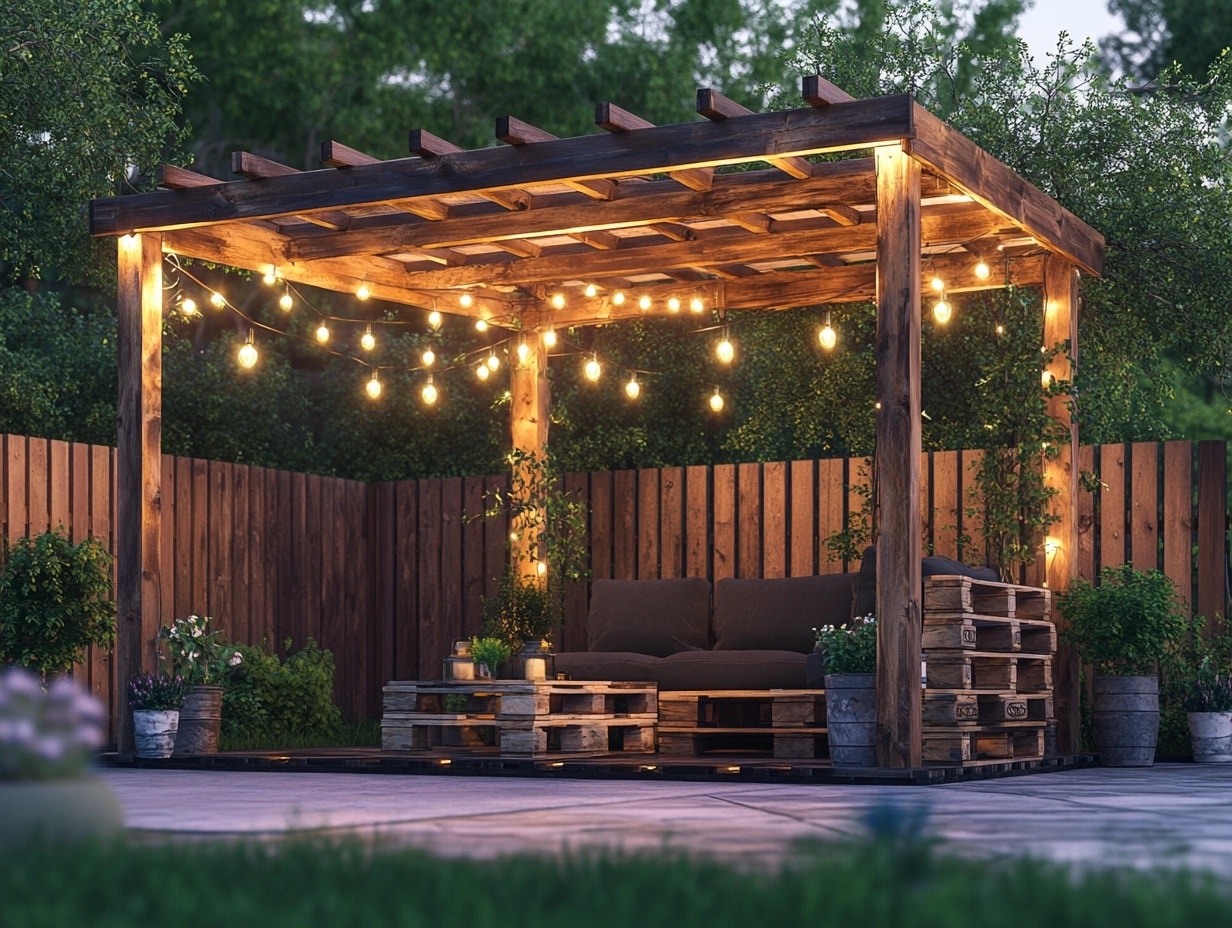 Freestanding Pergola with Pallets