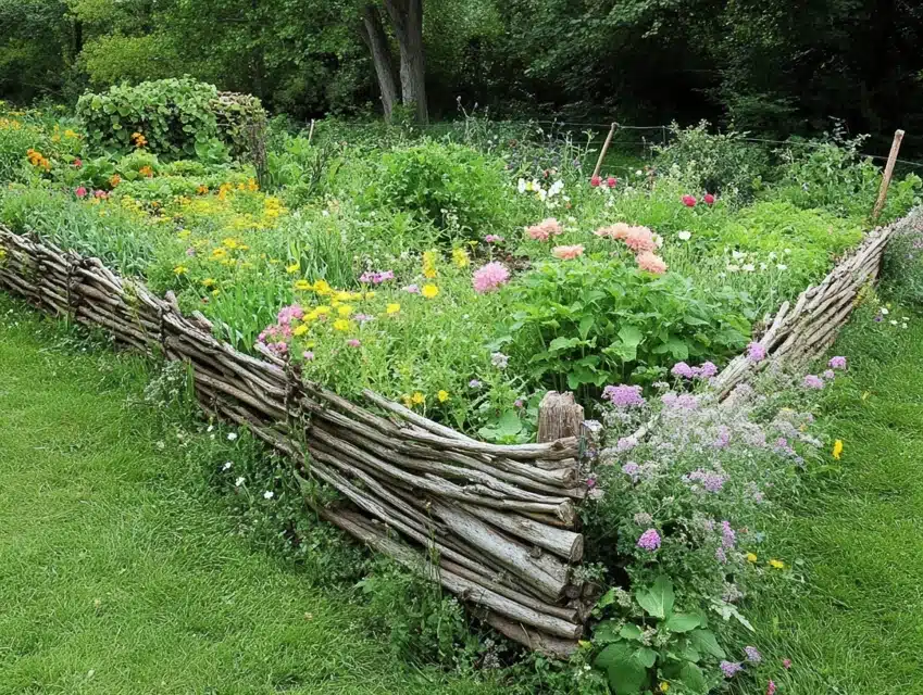 Garden Fence from Sticks