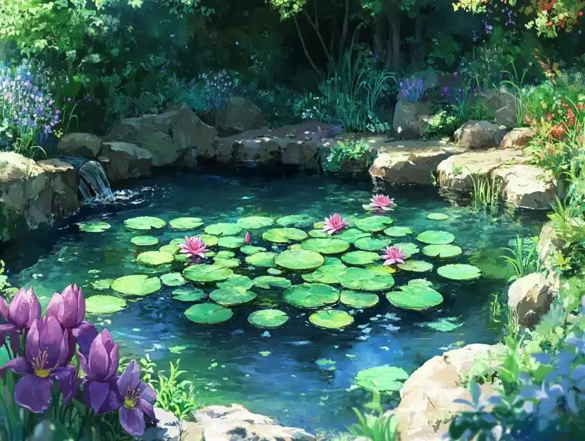 Garden Ponds with Lily Pads