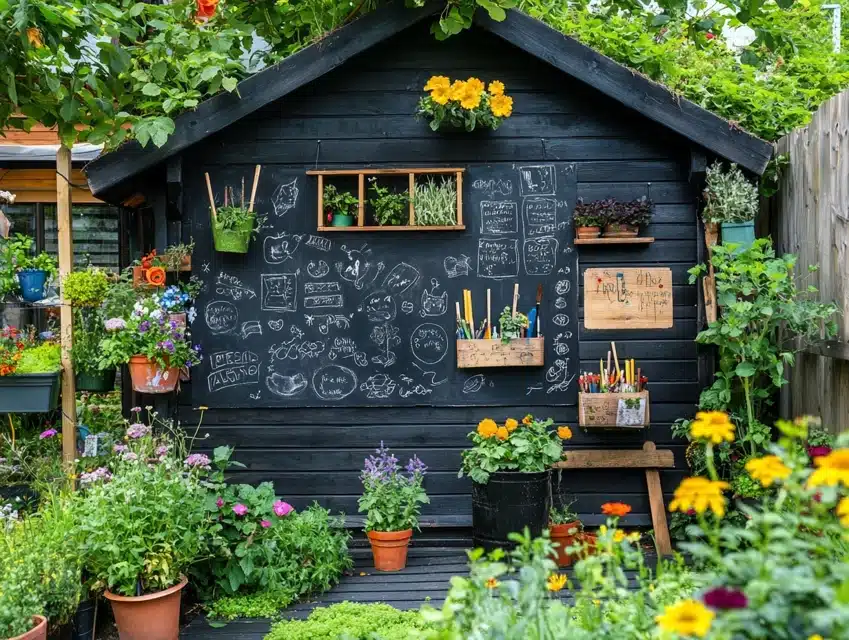 Garden Shed with Blackboard Walls