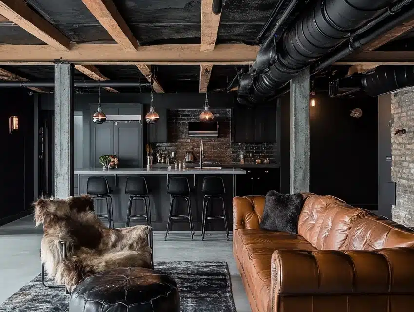 Industrial Black Ceiling