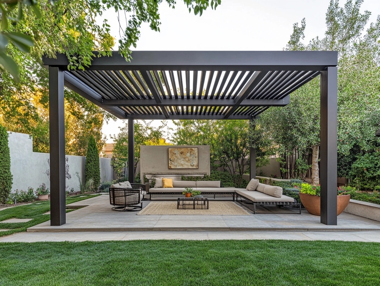 Metal Frame Pergola for Durability on a Budget