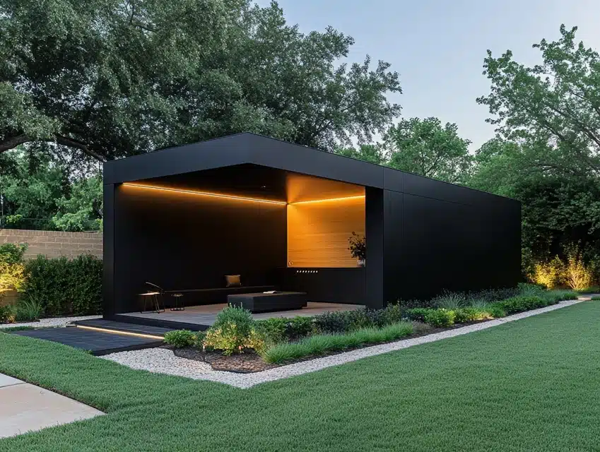 Modern Minimalist Black Shed