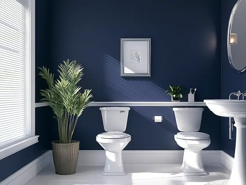 Navy Wall Treatment