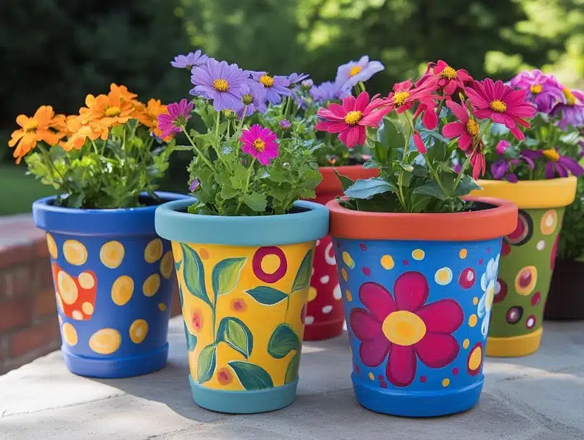 Painted Flower Pots