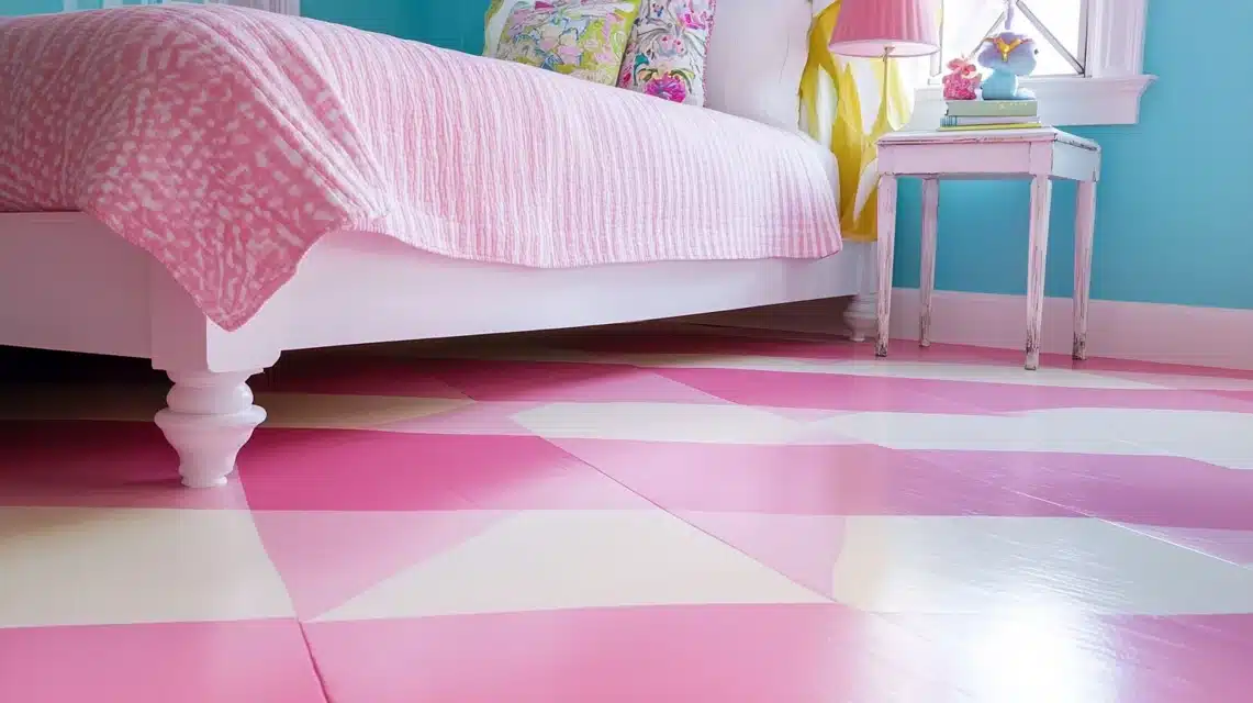 Pink Painted Floor Pattern