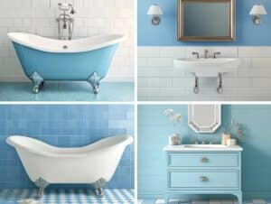 35 Retro Blue Bathroom Ideas to Inspire Your Design - Enthralling Gumption