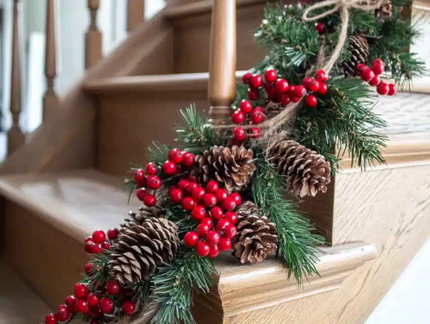 Rustic Red Berry and Pinecone