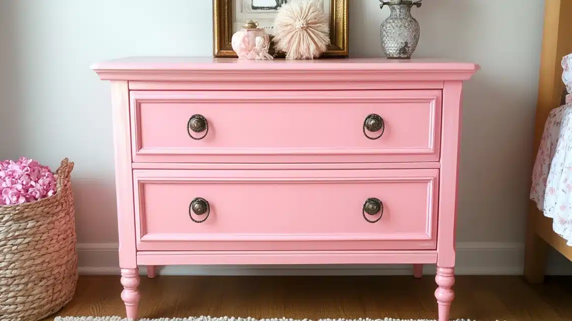 Thrifted Pink Furniture Makeover