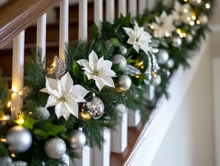 White Poinsettia Accents